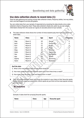 Data collection: frequency tables and sheets Cover