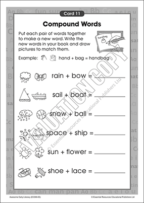 Early literacy activity: Compound words Cover