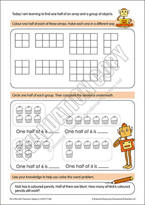Find one half of an array and a group of objects Cover