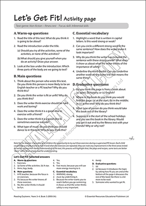 Let's get fit!: Informative text Cover