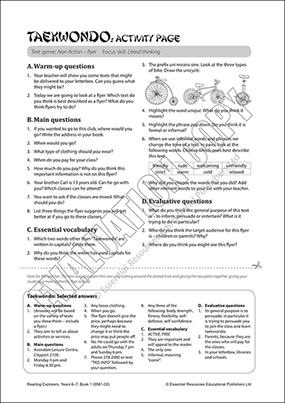 Non fiction text: Advertising Flyer Cover