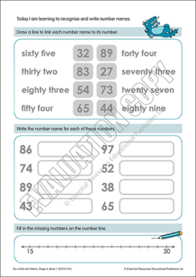 Recognise and write number names (Part A)