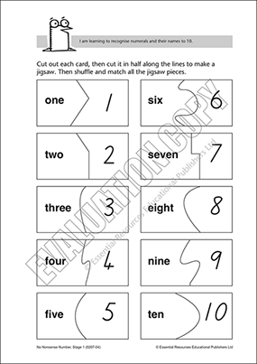 Recognise and write numerals and number names to 10 Cover