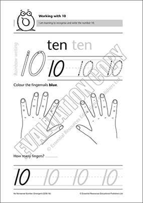 Recognise and write the number 10 Cover