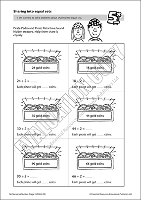 Share into equal sets Cover
