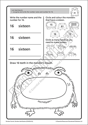 The numbers 16, 17, 18, 19 and 20 Cover